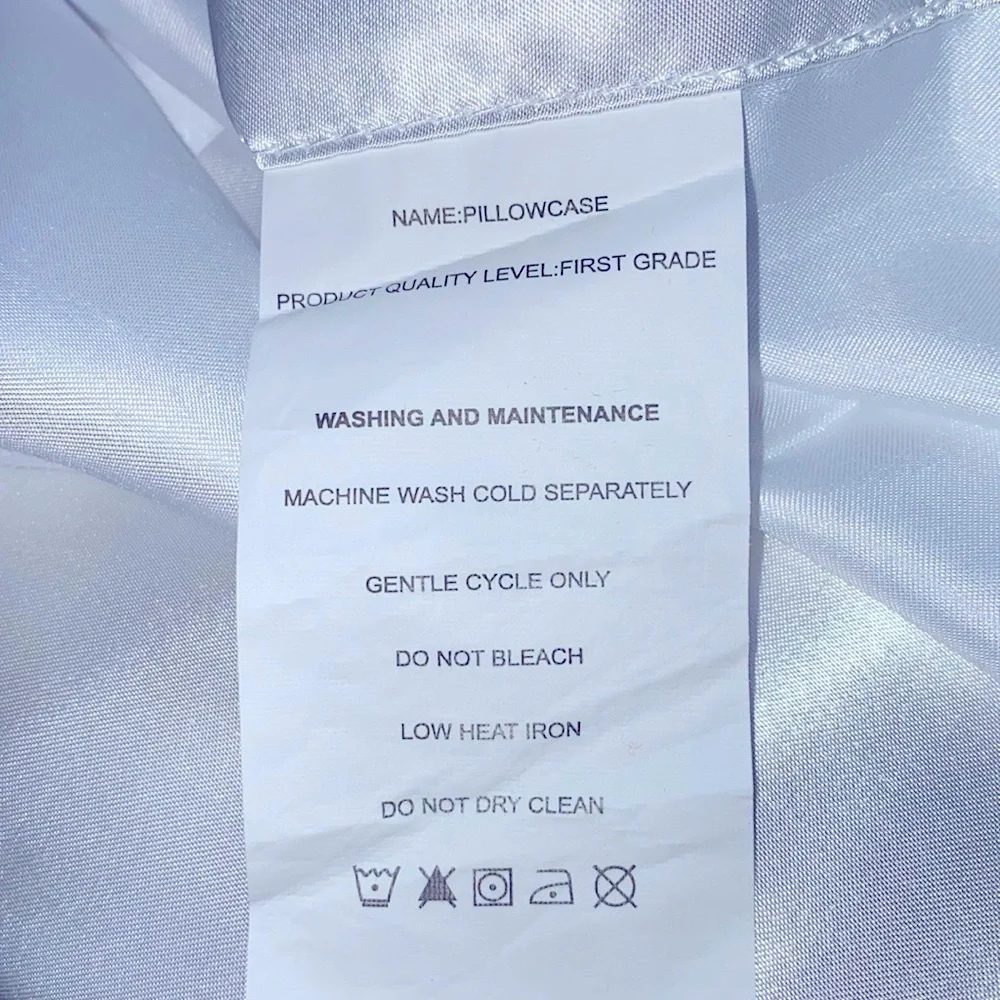 Satin Pillowcase for Hair and Skin, White Pillowcase Standard 26